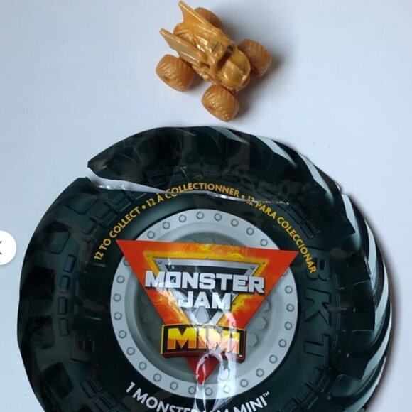Monster Jam Other - Monster Jam Mini Monster Trucks: RARE Surprise Gold Bakugan Dragonoid - NEW!